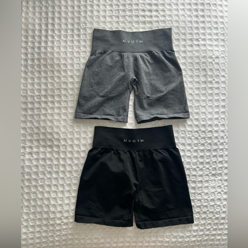 NVGTN Gray and Black Performance Shorts